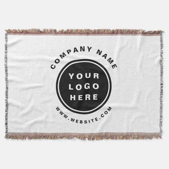 Your Business Logo Promotional Business Company Throw Blanket (Front)
