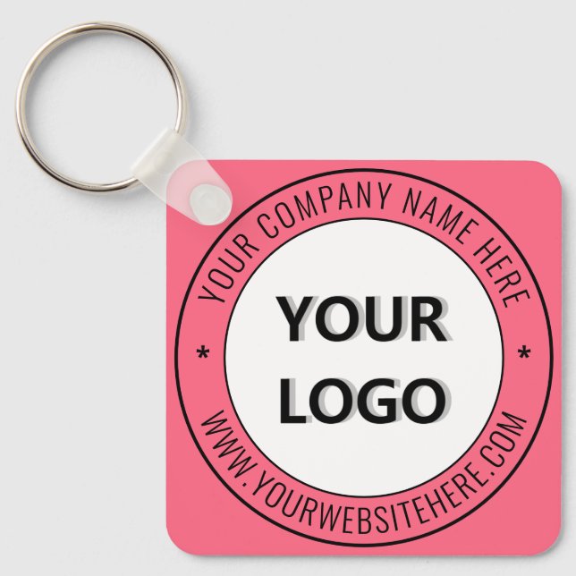 Your Business Logo Promotional Keychain Template (Front)
