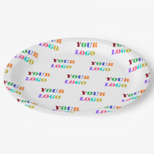 Your Business Logo Promotional Paper Party Plates