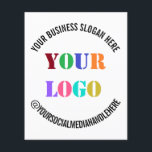 Your Business Logo Promotional Social Media Flyer<br><div class="desc">Custom Fonts and Colours - Design Your Own Personalised Flyer with Company Logo Social Media Name logan Professional Design Business Promotional Flyiers Gift - Add Your Logo - Image - Photo or QR Code / Business Slogan - Tagline - Name - Company / Social Media Handle - Website - Email...</div>