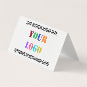 Your Business Logo Promotional Social Media Name  Card