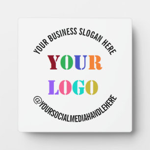 Your Business Logo Promotional Social Media Name  Plaque