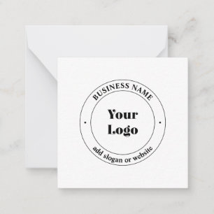 Your Business Logo & Promotional Text White Card