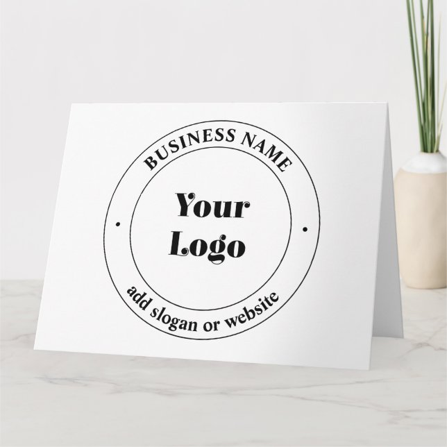Your Business Logo & Promotional Text | White Card (Front)