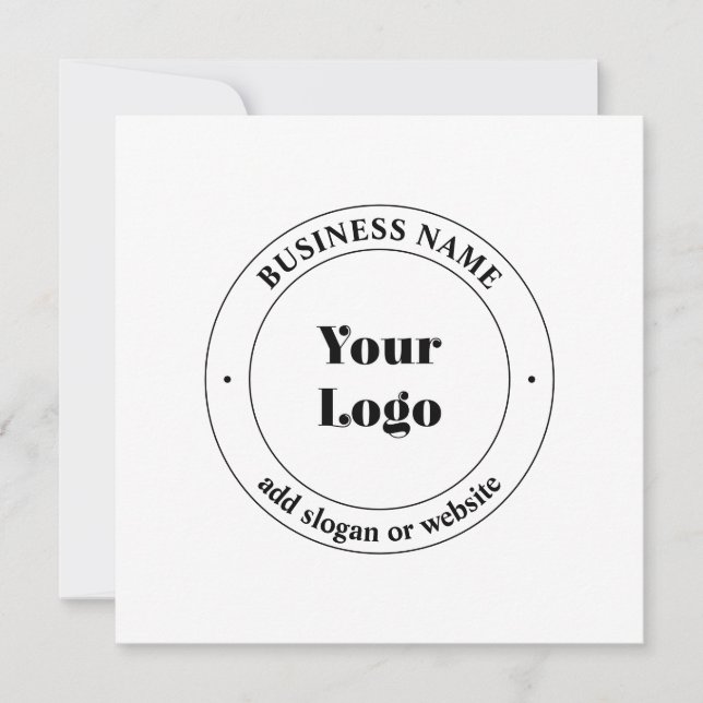 Your Business Logo & Promotional Text | White Card (Front)