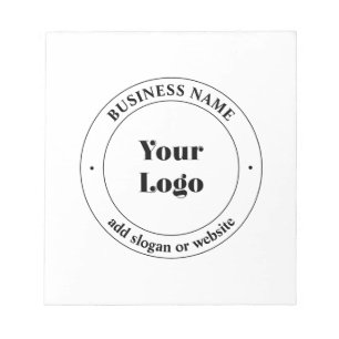 Your Business Logo & Promotional Text   White Notepad
