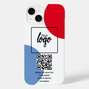 Your Business Logo QR Code and Text Case-Mate iPhone 14 Case
