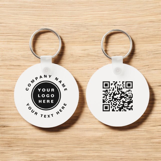 Your Business Logo QR Code Business Company Key Ring (Creator Uploaded)