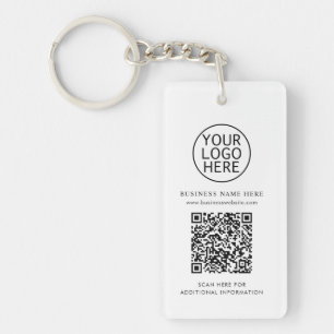 Your Business Logo QR Code Promotional Swag Key Ring