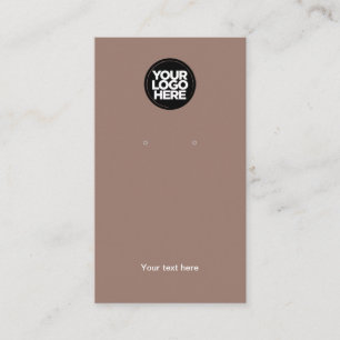 Your Business Logo Rosewood Earring Display Card