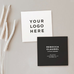 Your Business Logo Simple Minimalist Square Business Card