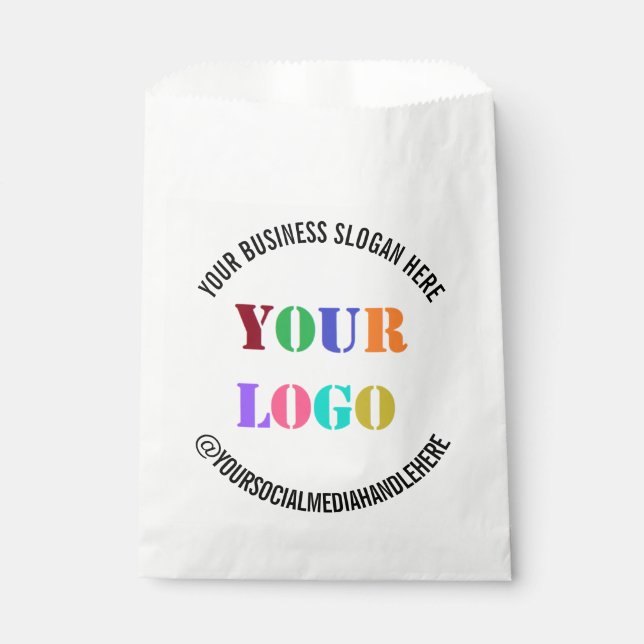 Your Business Logo Social Media Favour Bag Example (Front)