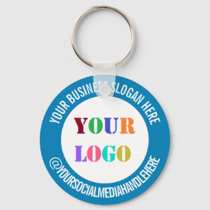 Your Business Logo Social Media Keychain Example