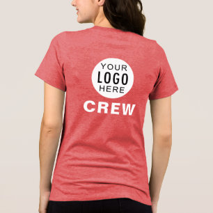 Your Business Logo Staff Employees Custom Tri-Blend Shirt
