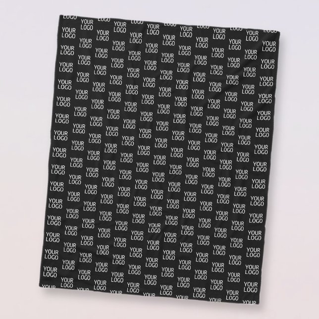 Your Business Logo | Stylish Half Step Pattern Fleece Blanket (Creator Uploaded)