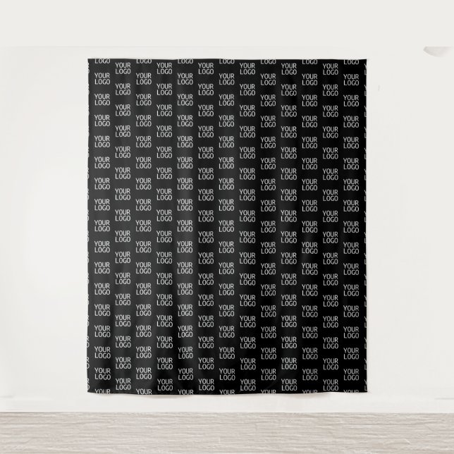 Your Business Logo | Stylish Half Step Pattern Tapestry (Front)