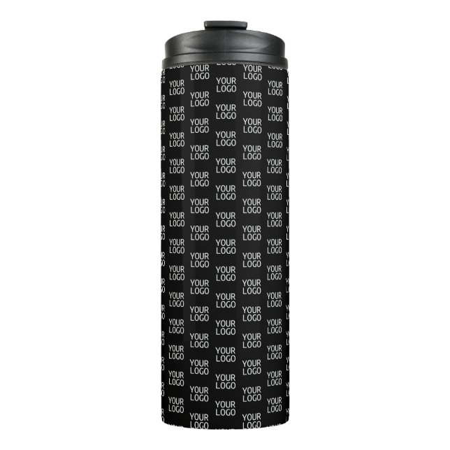 Your Business Logo | Stylish Half Step Pattern Thermal Tumbler (Front)