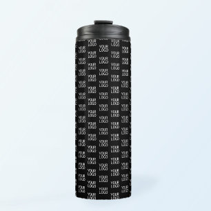 Your Business Logo Stylish Half Step Pattern Thermal Tumbler