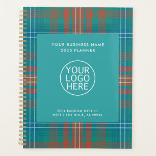 Your Business Logo Tartan Corporate 2026 Planner