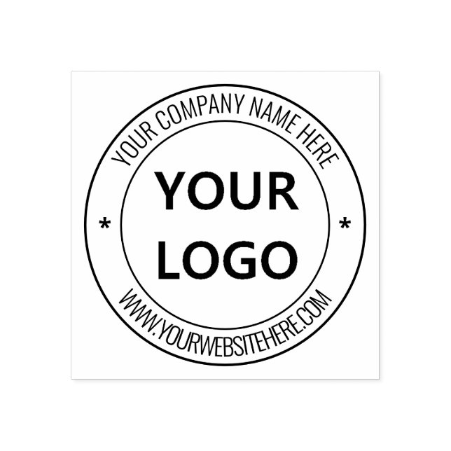 Your Business Logo Text Personalised Rubber Stamp (Imprint)