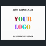 Your Business Logo Text Promotional Flyer Template<br><div class="desc">Custom Colours and Fonts - Design Your Own Personalised Flyer with Your Company Logo and Name Website or Custom Text Promotional Business Flyers / Gift - Add Your Logo / Image or QR Code - Photo / and Text - Name / Information / More - Resize and move elements with...</div>