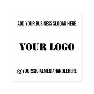 Your Business Logo Text Social Media Stamp Example