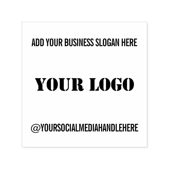 Your Business Logo Text Social Media Stamp Example (Design)