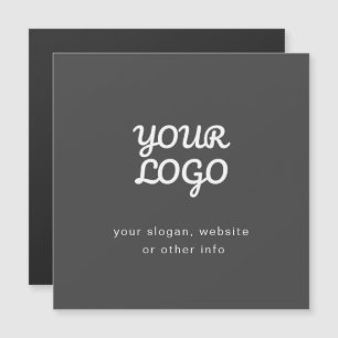 Your Business Logo & Text   Stylish Dark Grey