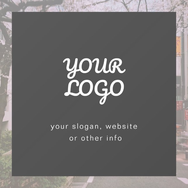 Your Business Logo & Text | Stylish Dark Grey (Creator Uploaded)