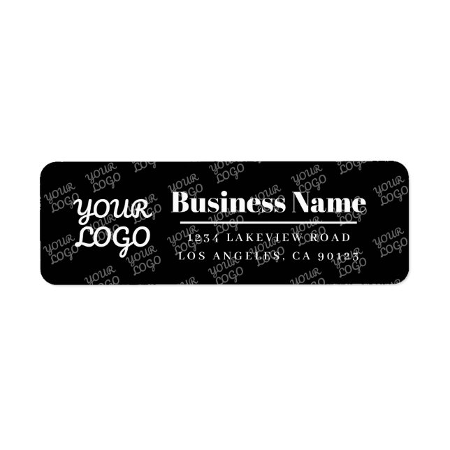 Your Business Logo Tiled Modern Return Address Label (Front)