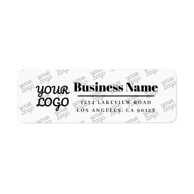 Your Business Logo Tiled Modern Return Address Label (Front)