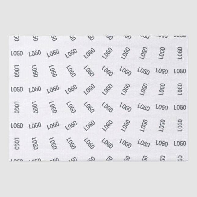 Your Business Logo | Unique Logo Pattern Design  Tissue Paper (Front)