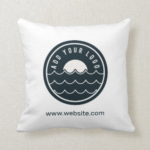 Your Business Logo Website Address and Brand Cushion