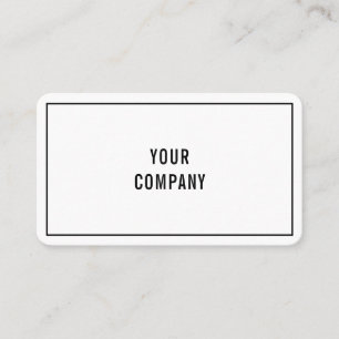 Your Business Name Address Simple Personalised Card