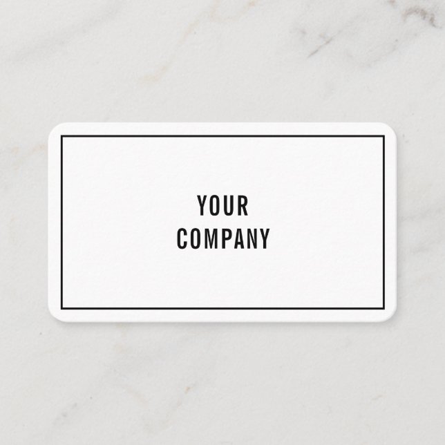 Your Business Name Address Simple Personalised Card (Front)