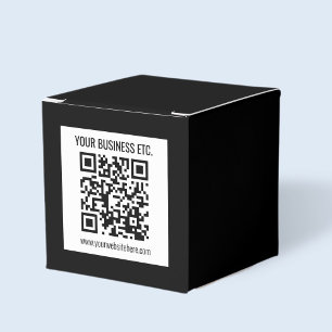 Your Business Name & Editable QR Code Favour Box