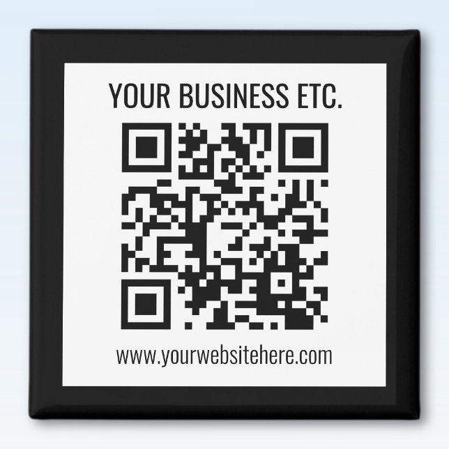 Your Business Name & Editable QR Code Magnet (Creator Uploaded)