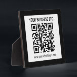 Your Business Name & Editable QR Code Plaque<br><div class="desc">Simply add your website addresses URL to instantly create a scannable QR code.</div>