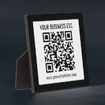 Your Business Name & Editable QR Code Plaque<br><div class="desc">Simply add your website addresses URL to instantly create a scannable QR code.</div>