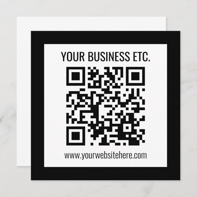 Your Business Name & Editable QR Code Program (Front/Back)