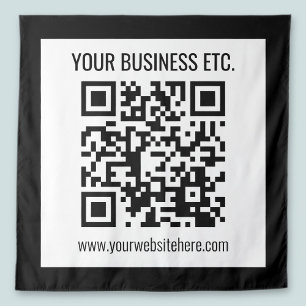 Your Business Name & Editable QR Code Tapestry