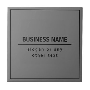 Your Business Name or Brand Etc. Dark Grey & Black Ceramic Tile