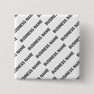 Your Business Name Pattern   Black & White 15 Cm Square Badge