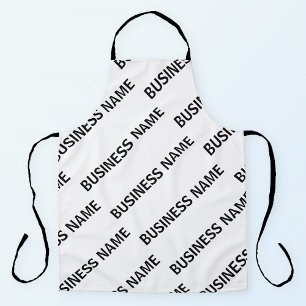 Your Business Name Pattern   Black & White Apron