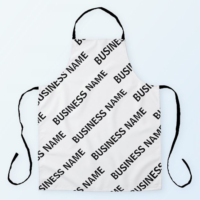Your Business Name Pattern | Black & White Apron (Creator Uploaded)