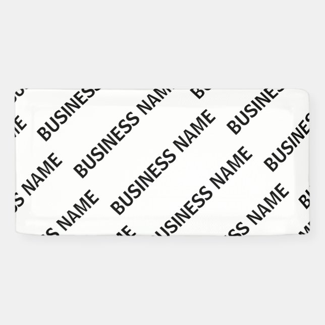 Your Business Name Pattern | Black & White Banner (Horizontal)
