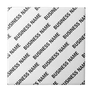 Your Business Name Pattern   Black & White Ceramic Tile