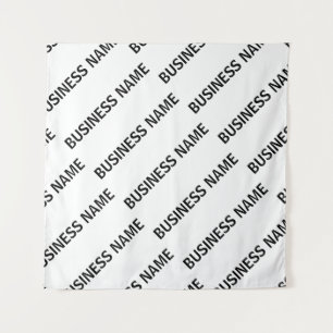 Your Business Name Pattern   Black & White Tapestry