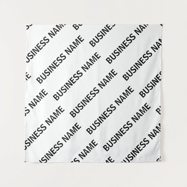 Your Business Name Pattern | Black & White Tapestry (Front)