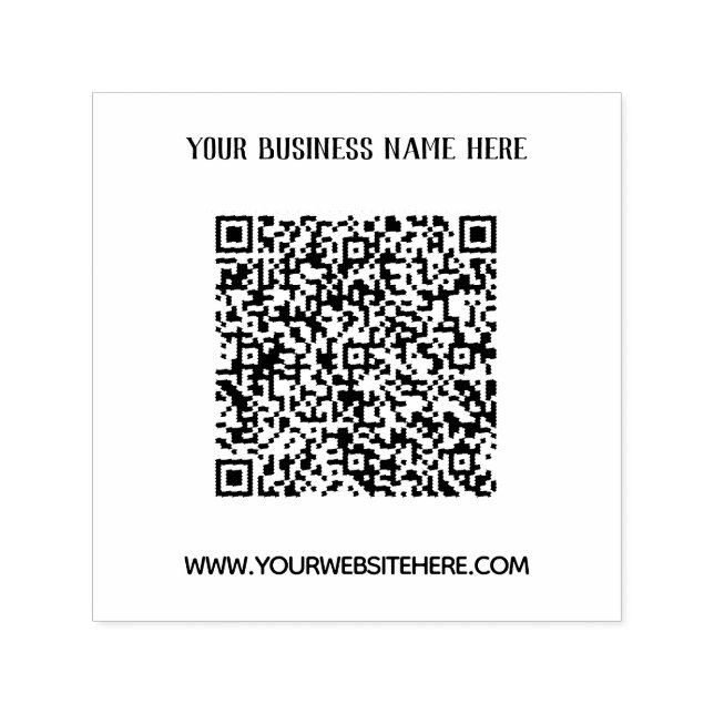 Your Business Name Website QR Code Stamp Template (Design)